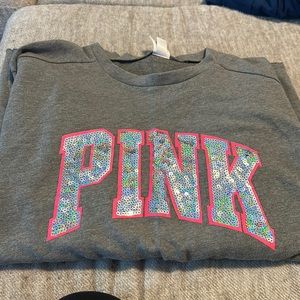 PINK sequin sweatshirt